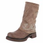 NIEUW - Dames biker boots met Bling / motor-look enkelaars, Ophalen of Verzenden, Nieuw, Overige kleuren, Lage of Enkellaarzen