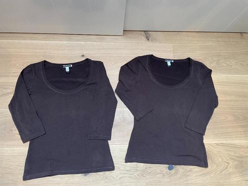 2 shirt bruin Mango maat S, Kleding | Dames, T-shirts, Zo goed als nieuw, Maat 36 (S), Bruin, Ophalen