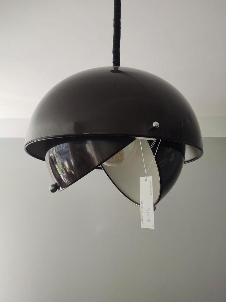 Italiaanse eclips lamp | space age | Archi-design, Huis en Inrichting, Lampen | Hanglampen, Gebruikt, Minder dan 50 cm, Metaal