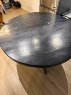 Eettafel rond 130cm omtrek metalen poten, Huis en Inrichting, Tafels | Eettafels, Ophalen, Zo goed als nieuw, Rond, 100 tot 150 cm