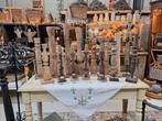 SALE landelijke oud hout kandelaars en balusters, Huis en Inrichting, Woonaccessoires | Kandelaars en Kaarsen, Ophalen of Verzenden