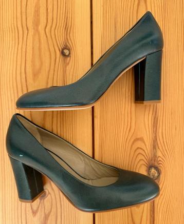 Noé Pumps - Groen leer - Maat 36,5 beschikbaar voor biedingen