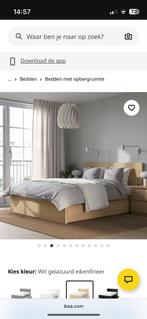 Malm bed 160x200 met matrassen en topper. IS AL UIT ELKAAR!, Huis en Inrichting, Slaapkamer | Bedden, Ophalen, Gebruikt, Wit, Tweepersoons