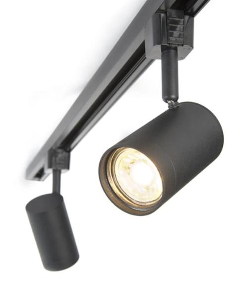 Zwarte spots Qazqa (10 st) railsysteem Jeana van Lampenlicht, Huis en Inrichting, Lampen | Spots, Nieuw, Plafondspot of Wandspot