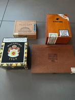 4 Lege houten sigarendoosjes, Ophalen of Verzenden, Gebruikt, Tabaksdoos of Verpakking