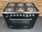 🔥Luxe Boretti Fornuis 90cm hoogglans zwart 300° oven 6 pits, Witgoed en Apparatuur, Fornuizen, Niet ingevuld, 60 cm of meer, Niet ingevuld