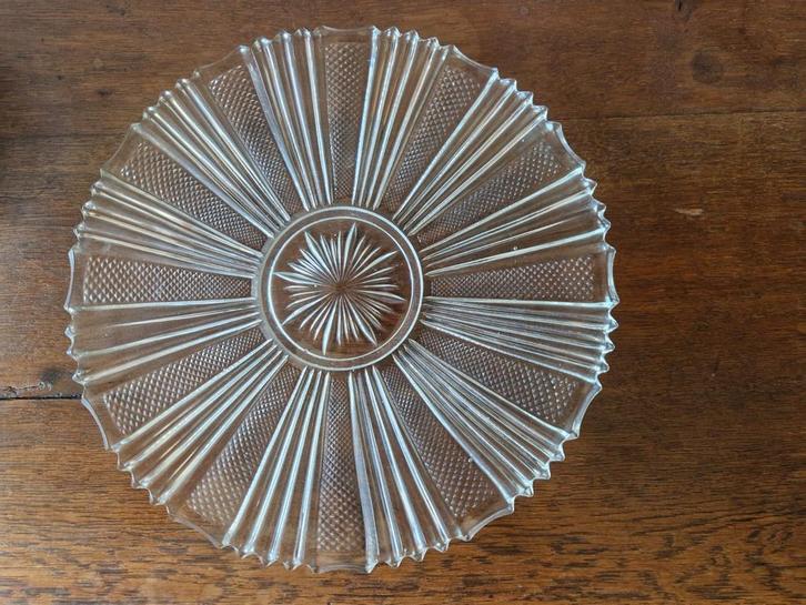 Glazen gebakservies, Huis en Inrichting, Keuken | Servies, Glas of Glazen, Overige stijlen, Glas, Ophalen of Verzenden