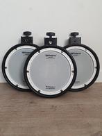 3x Roland PDX-8 Snare Tom Pad | Gaasvel | Zwart | Drumstel, Gebruikt, Drums of Percussie, Ophalen of Verzenden, Roland Central Europe NV, Houtstraat 3, B-2260 Westerlo