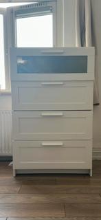 Witte ladekast Ikea Brimnes, Huis en Inrichting, Kasten | Ladekasten, Ophalen, 50 tot 100 cm, Zo goed als nieuw, 3 of 4 laden