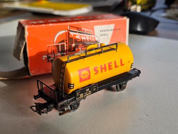 modeltrein Ho marklin 4502 SHELL ketelwagen in doosje beschikbaar voor biedingen