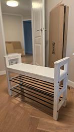 HEMNES Bank met schoenenrek, Ophalen, Zo goed als nieuw