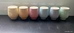 6 bolle buik bekers, Regout pastel California, Ophalen of Verzenden