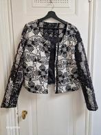 Zwart / wit gewatteerd blazertje Dept. Xl, Zwart, Maat 42/44 (L), Ophalen of Verzenden, Gedragen