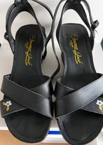 Panama Jack leren sandalen maat 38, Ophalen of Verzenden, Zo goed als nieuw, Zwart, Sandalen of Muiltjes