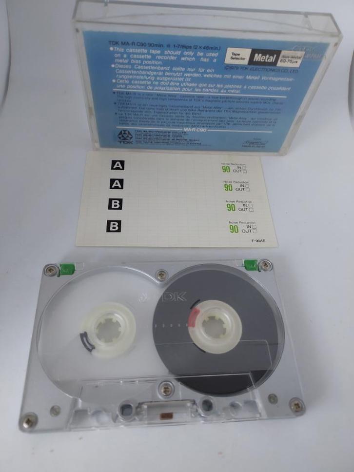 ZELDZAAM TDK CASSETTE BAND MA-R C90 .OOIT 1 X OPGENOMEN, Cd's en Dvd's, Cassettebandjes, Gebruikt, Origineel, Pop, 1 bandje, Ophalen of Verzenden