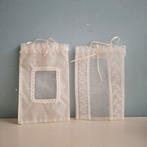 2 decoratieve lege geurzakjes met kant, Ophalen of Verzenden