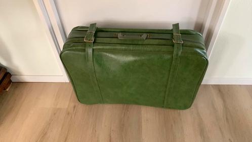 Vintage Design zgan groen Leren Koffer orig.jaren 60, Sieraden, Tassen en Uiterlijk, Tassen | Reistassen en Weekendtassen, Zo goed als nieuw