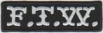 F.T.W. stoffen opstrijk patch embleem #1, Motoren, Accessoires | Overige, Verzenden, Nieuw