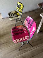 Unieke Castelli designstoelen bekleed met filmposters (6), Huis en Inrichting, Ophalen, Gebruikt, Overige kleuren, Metaal