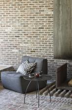 Ethnicraft N701 Sofa fauteuil + hocker grijs |Van €1866, nu, Nieuw, Ophalen of Verzenden, 50 tot 75 cm, Etnicraft
