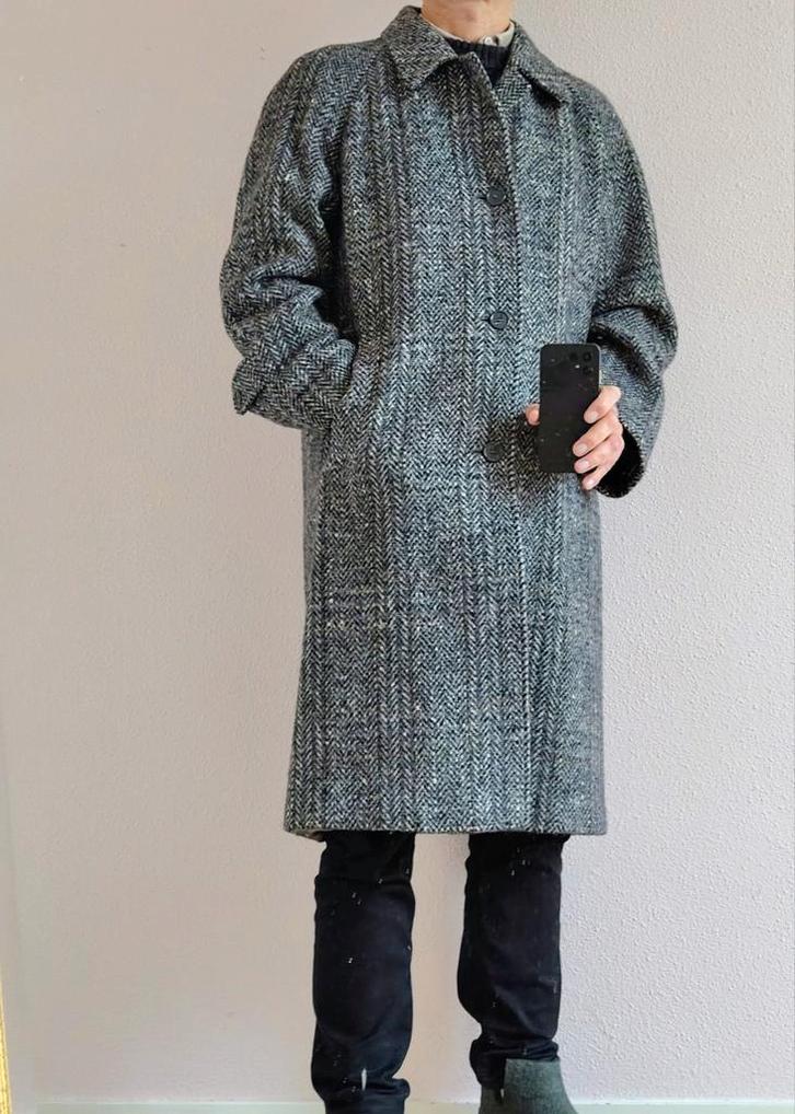 Lange vintage wollen winterjas, Kleding | Heren, Overige Herenkleding, Zo goed als nieuw, Ophalen of Verzenden
