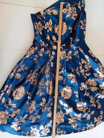 Bonnie One-Shoulder Jacquard Occasion Jurk Blauw beschikbaar voor biedingen