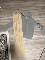 Stylish Outfit: Grijze Zipsweater Beige Pantalon, Ophalen of Verzenden, Zo goed als nieuw, Beige