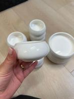 Nieuw ongebruikte Witte Keramiek Kommetjes - Set van 13, Keramiek, Ophalen of Verzenden, Zo goed als nieuw, Kom(men)