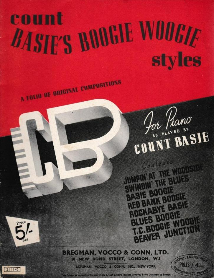 count BASIE'S BOOGIE WOOGIE styles, Muziek en Instrumenten, Bladmuziek, Gebruikt, Artiest of Componist, Populair, Piano, Ophalen of Verzenden