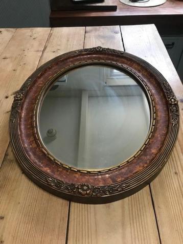 Antieke mooie spiegel ovaal antiek oud oude beschikbaar voor biedingen