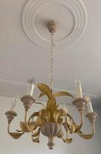 Franse vintage kroonluchter 6 arms, Huis en Inrichting, Lampen | Hanglampen, Ophalen, Gebruikt, 50 tot 75 cm, Vintage