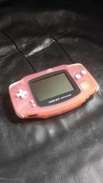 Gameboy Advance Roze Transp. + Super Mario – €120 (€100 BTC), Ophalen of Verzenden, Zo goed als nieuw, Game Boy Advance