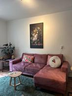 Roze velvet bank, Ophalen, Zo goed als nieuw, Stof