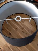 Lampenkap groot zwart, Ophalen, 25 tot 50 cm, Zwart, Rond