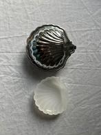 Vintage boterschelp / sieradendoosje Sint-jakobsschelpvorm, Ophalen, Glas, Overige stijlen, Schaal of Schalen