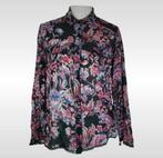 Just Cavelli Zwarte Katoenen Blouse Bloemenprint Maat 40, Maat 38/40 (M), Verzenden, Zwart, Zo goed als nieuw