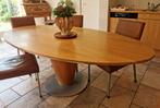 Ovale houten eettafel, maat 217 x 115, Huis en Inrichting, Tafels | Eettafels, Ophalen, Gebruikt, 100 tot 150 cm, 200 cm of meer