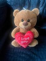 Zachte pluche beer knuffel met hartje: I love you, Kinderen en Baby's, Ophalen of Verzenden, Nieuw, Beer