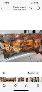 handgesneden Aziatische houten kast/kist,, Huis en Inrichting, Verzenden, Gebruikt, 25 tot 50 cm, 100 tot 150 cm