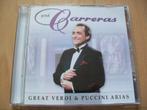CD - José Carreras - Great Verdi & Puccini Arias, Ophalen of Verzenden, Romantiek, Zo goed als nieuw, Opera of Operette