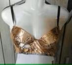 NIEUW pracht bruin/zwarte beugel B.H merk Gina maat 70 B, Kleding | Dames, Gina, Verzenden, Overige kleuren, BH