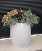 Witte vaas 28 cm, Rond, Ophalen of Verzenden, Zo goed als nieuw, Minder dan 25 cm