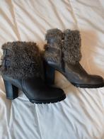 Groene leren laarzen met flurry details, Lage of Enkellaarzen, Ophalen of Verzenden, Unknown, Gedragen