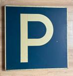 Groot verkeersbord P(arkeren) 80x80 cm, Ophalen