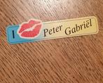 Sticker I Love Peter Gabriel, kus, mondje 11,5cm, Ophalen of Verzenden, Zo goed als nieuw
