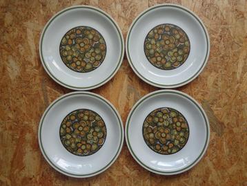 set 4 vintage borden Grindley Kontiki floraal motief beschikbaar voor biedingen