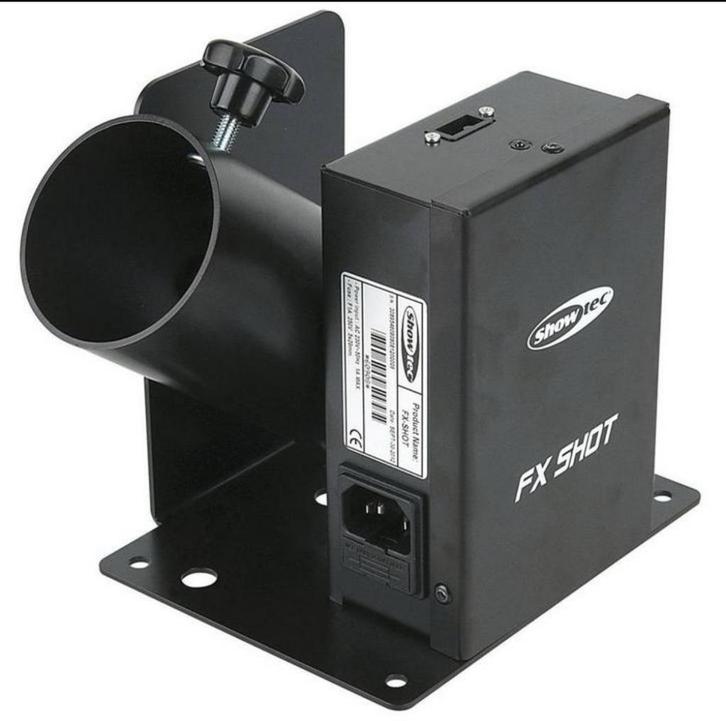 Showtec FX Shot Confettikanon met Flightcase + Patronen, Muziek en Instrumenten, Licht en Laser, Gebruikt, Overige typen, Ophalen of Verzenden