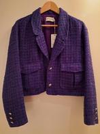 Paars tweed jasje, NafNaf, maat 42, Paars, Maat 42/44 (L), Nieuw, Ophalen of Verzenden
