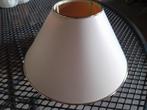 lampenkap beige met gouden randje , bovenzijde is 8,5 cm , o, Ophalen of Verzenden, Nieuw, Beige, Rond