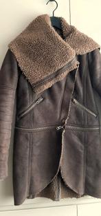 GEISHA, donkerbruine suède leatherlook jas, mt S/36, Kleding | Dames, Jassen | Winter, Ophalen of Verzenden, Maat 36 (S), Gedragen